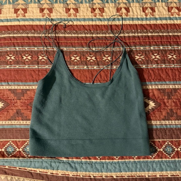 Urban Outfitters Tops - Urban outfitters green crop top size small